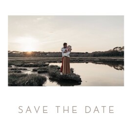 Save The Dates Simple 1 photo square white Save The Dates Simple 1 photo square white