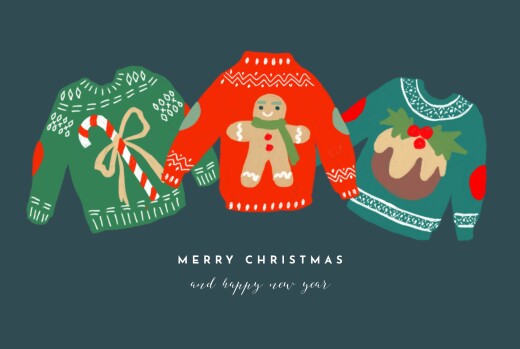 Christmas Cards 2022 Christmas Jumper Blue - Front Christmas Cards 2022 Christmas Jumper Blue - Front