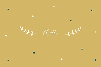 Notecards Little stars yellow finition Notecards Little stars yellow finition