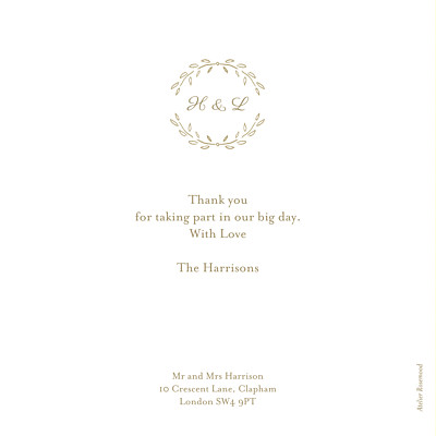 Poem Photo Wedding Thank You Cards Rosemood