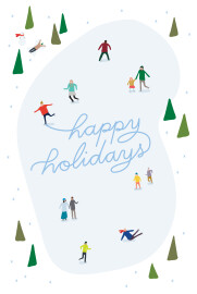 Christmas Cards Little Ice Dancers Blue