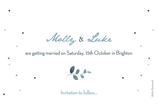 Save The Dates Summer Night Blue - Back Save The Dates Summer Night Blue - Back