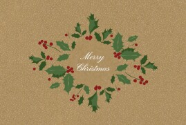 Christmas Cards 2022 Boughs Of Holly Sand