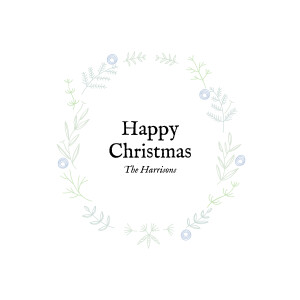 Christmas Cards Rustic christmas crown (foil) blue Christmas Cards Rustic christmas crown (foil) blue