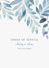 Wedding Order of Service Booklet Covers Summer Night Blue