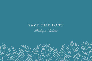 Save The Dates Fern Foray Blue