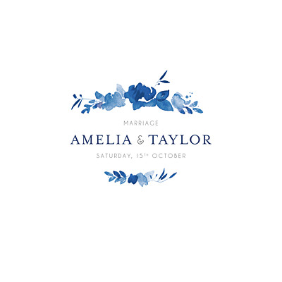 Wedding Invitations English garden blue finition Wedding Invitations English garden blue finition