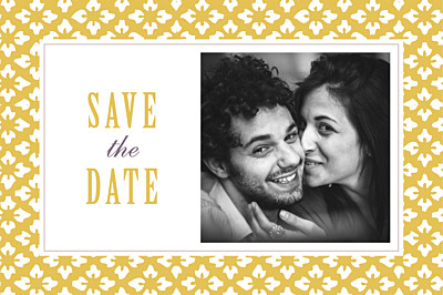 Save The Date Cards Radiance yellow finition Save The Date Cards Radiance yellow finition