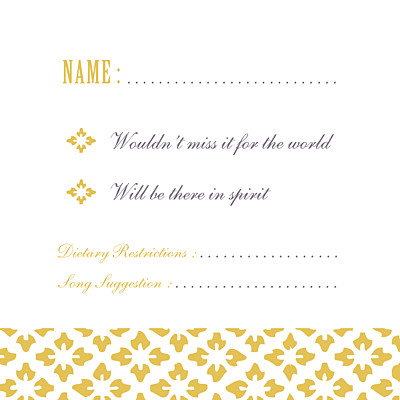 RSVP Cards Radiance yellow finition RSVP Cards Radiance yellow finition