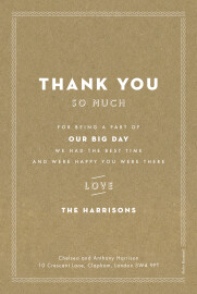 Wedding Thank You Cards Declaration Kraft