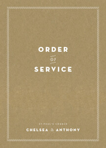 Wedding Order of Service Booklets Declaration Kraft