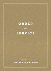 Wedding Order of Service Booklet Covers Declaration Kraft
