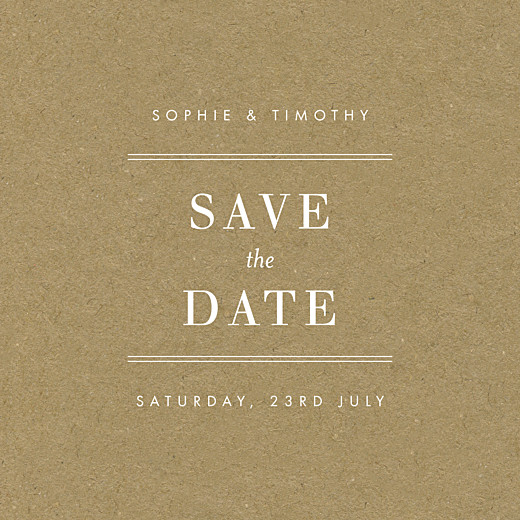 Kraft Save the Date Cards