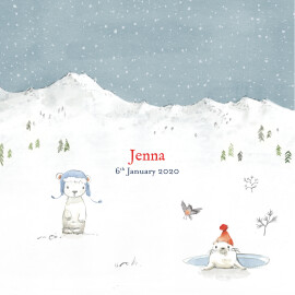 Baby Announcements Arctic Storybook Photo Blue