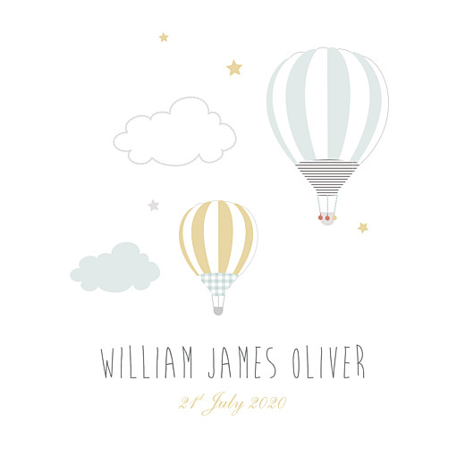 Baby Announcements Up and away photo blue Baby Announcements Up and away photo blue