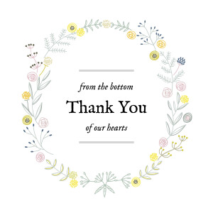 Baby Thank You Cards Rustic floral white Baby Thank You Cards Rustic floral white