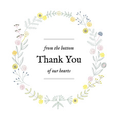 Baby Thank You Cards Rustic Floral White