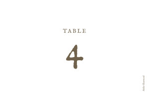 Wedding Table Numbers Fer Foray Beige