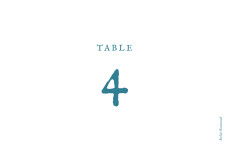 Wedding Table Numbers Fern Foray Blue