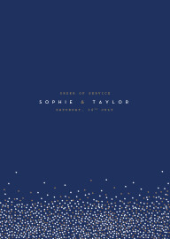 Wedding Order of Service Booklet Covers Confetti Blue