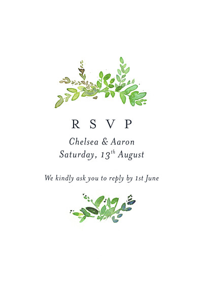 RSVP Cards Canopy green finition RSVP Cards Canopy green finition