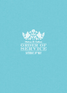 Wedding Order of Service Booklets Papel Picado Blue