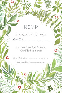 RSVP Cards Forest Whisper (small) Green