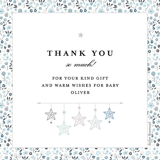Baby Thank You Cards Liberty origami stars blue - Page 2 Baby Thank You Cards Liberty origami stars blue - Page 2