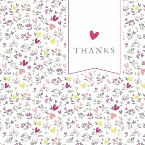 Baby Thank You Cards Liberty Heart Photo