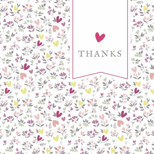 Baby Thank You Cards Liberty Heart Photo - Front Baby Thank You Cards Liberty Heart Photo - Front