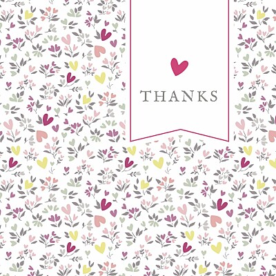 Baby Thank You Cards Liberty heart photo finition Baby Thank You Cards Liberty heart photo finition