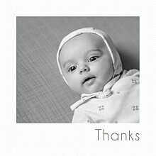 Baby Thank You Cards Mini Polaroid White