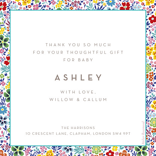 Baby Thank You Cards Flower garden photo (square) yellow & red - Page 2 Baby Thank You Cards Flower garden photo (square) yellow & red - Page 2