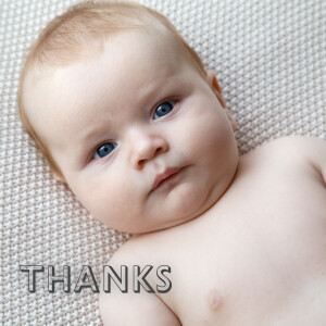 Baby Thank You Cards One And Only White