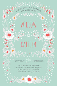 Wedding Invitations Eden (small) green Wedding Invitations Eden (small) green