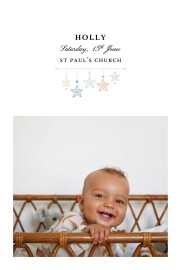 Christening Invitations Liberty Origami Stars Mixed