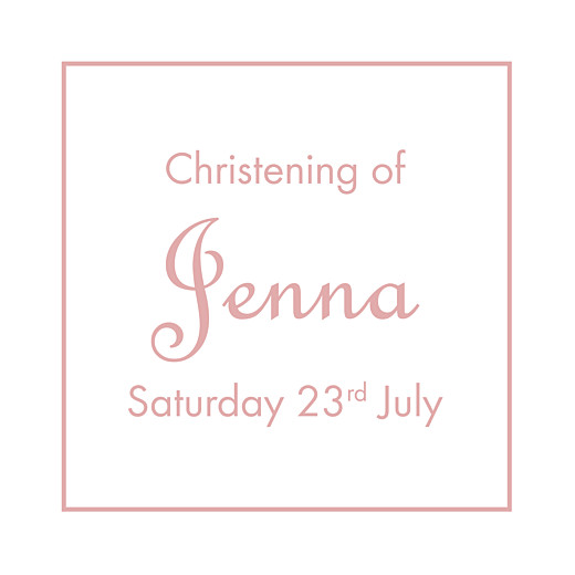 Christening Gift Tags Classic border old pink Christening Gift Tags Classic border old pink