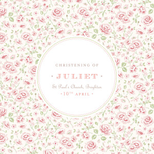 Christening Invitations Felicity pink Christening Invitations Felicity pink