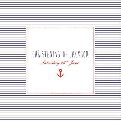 Christening Invitations Little sailor blue finition Christening Invitations Little sailor blue finition