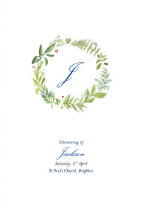 Christening Menus Forest whisper green Christening Menus Forest whisper green
