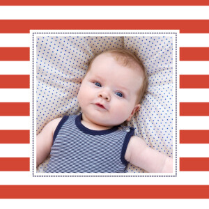 Baby Thank You Cards Little Sailor Photo Red