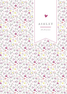 Christening Order of Service Booklets Liberty heart plum Christening Order of Service Booklets Liberty heart plum