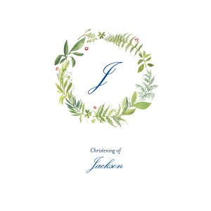 Christening Invitations Forest whisper green Christening Invitations Forest whisper green