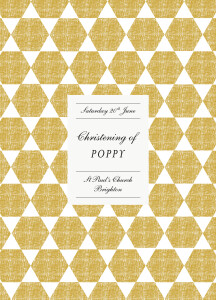 Christening Order of Service Booklets Lovely Linen Yellow