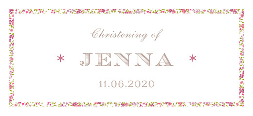 Christening Gift Tags Liberty fish pink Christening Gift Tags Liberty fish pink