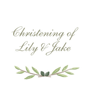 Christening Gift Tags Olive branch white Christening Gift Tags Olive branch white