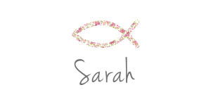 Christening Place Cards Liberty Fish Pink