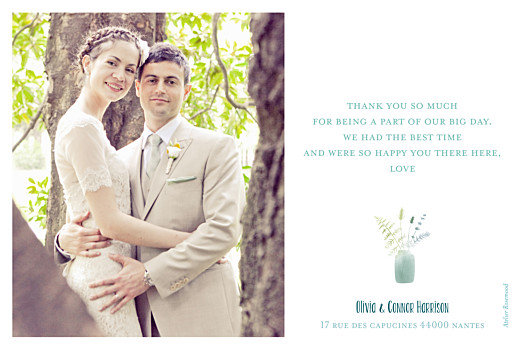 Wedding Thank You Cards Watercolour meadow photo pink Wedding Thank You Cards Watercolour meadow photo pink