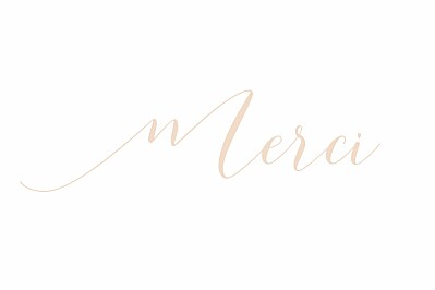 Notecards Merci white finition Notecards Merci white finition