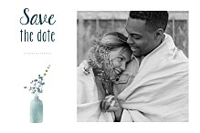 Save The Dates Watercolour meadow (photo) pink Save The Dates Watercolour meadow (photo) pink